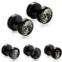 9 видов стилей серьги из нержавеющей стали в форме черепа