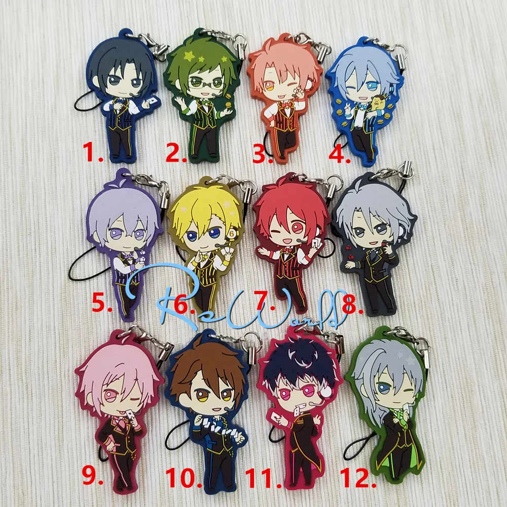 

IDOLiSH7 GAME IZUMI IORI NIKAIDO YAMATO IZUMI MITSUKI YOTSUBA TAMAKI OSAKA SOGO NANASE RIKU Poker Rubber Strap Keychain