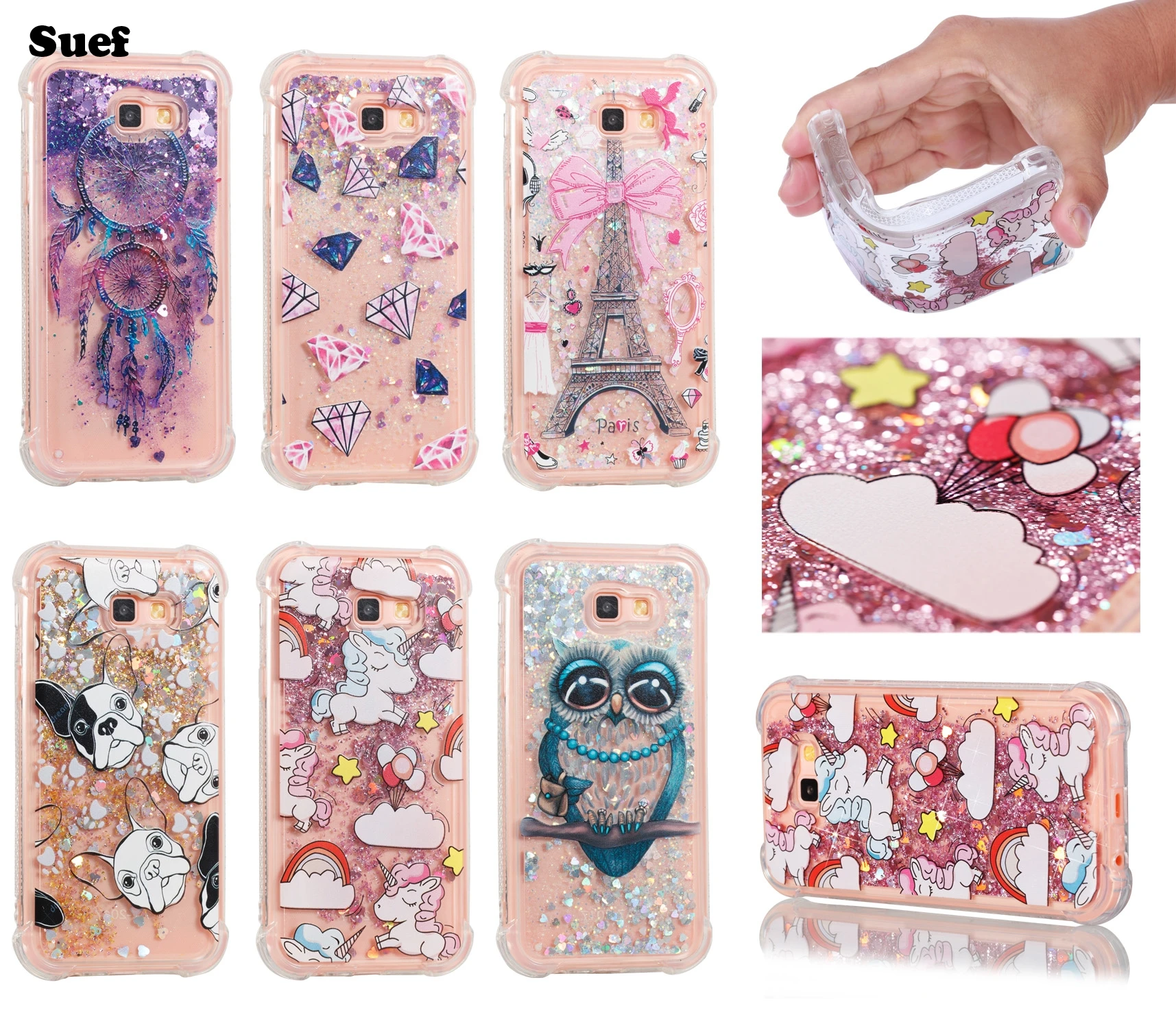 Dynamic Blinking Case For Samsung Galaxy A3 A5 A7 2017 Cover A320 A520 A720 Coque Funda |