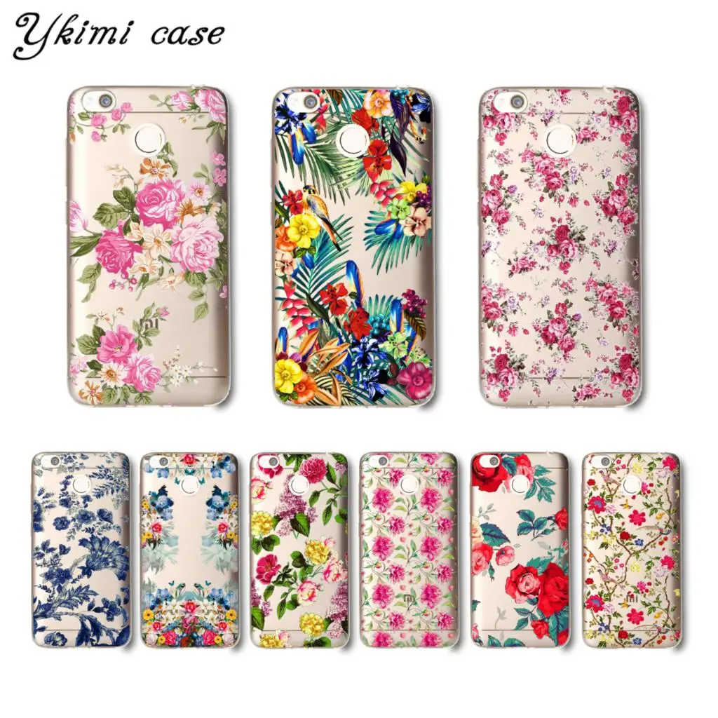 

Ykimi case Beautiful flowers vines Coque For Xiaomi Redmi 5 plus 5a 6 pro 6a 4x 4a note 4 4x 5 pro 5a 6 case soft Silicone TPU