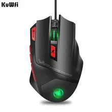 Высококачественный механический 6000 Регулируемый dpi 5RGB светильник, игровая мышь, 9 кнопок, игровая консоль, аксессуары для ноутбука, эргономика