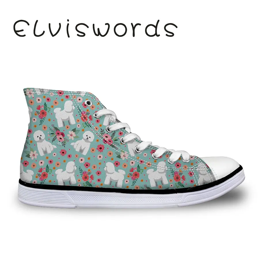 

Women's High-top Vulcanized Shoes Canvas Shoes Fashion Printed Lace-up Flat Casual Shoes Wear Resistant Student Sneakers