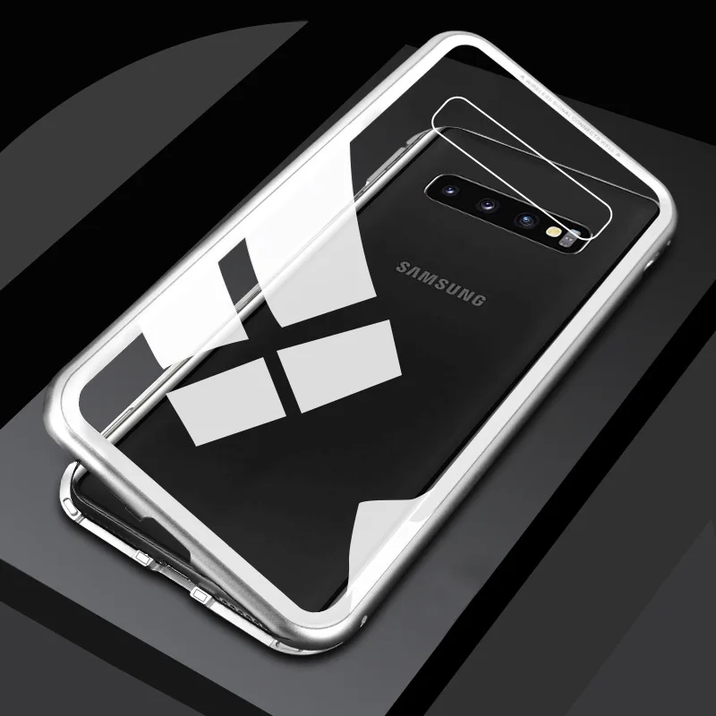 Металлический магнитный чехол для Samsung Galaxy S10 Plus S10E стеклянный S9 S8 M20 A50 | Мобильные