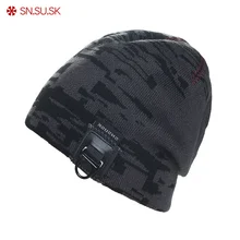 Зимние Шапки для Для мужчин Вязание шапочка Для женщин Повседневное Кепки Для мужчин шапочки Skullies Hat