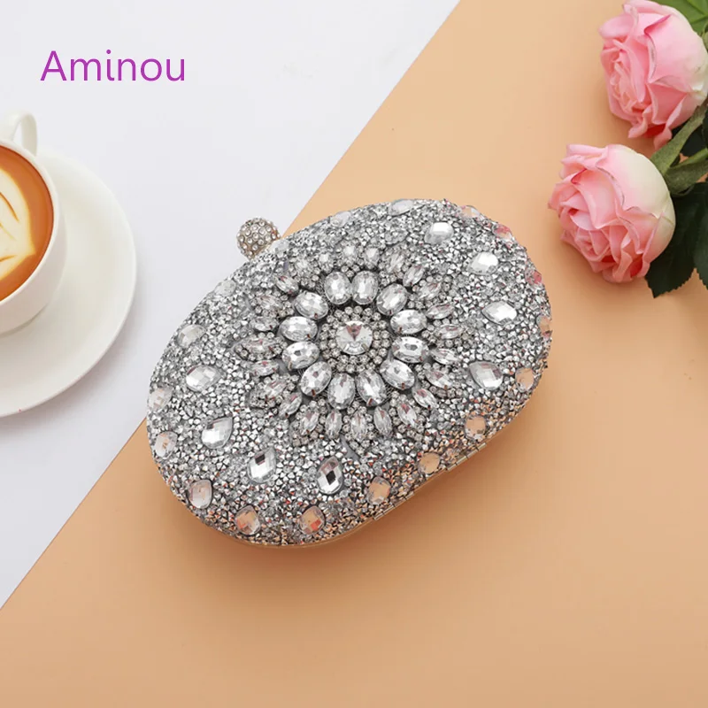 

Luxury Clutch Handbags Women Fashion Box Evening Bag Diamond Flower Clutch Bag Ladies Banquet Party Purse Womens Shoulder Bags