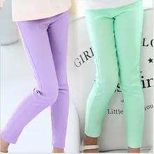 Girl leggings classic skinny pencil Long pants Solid Candy color for girls middle children Long trousers baby kids good quality