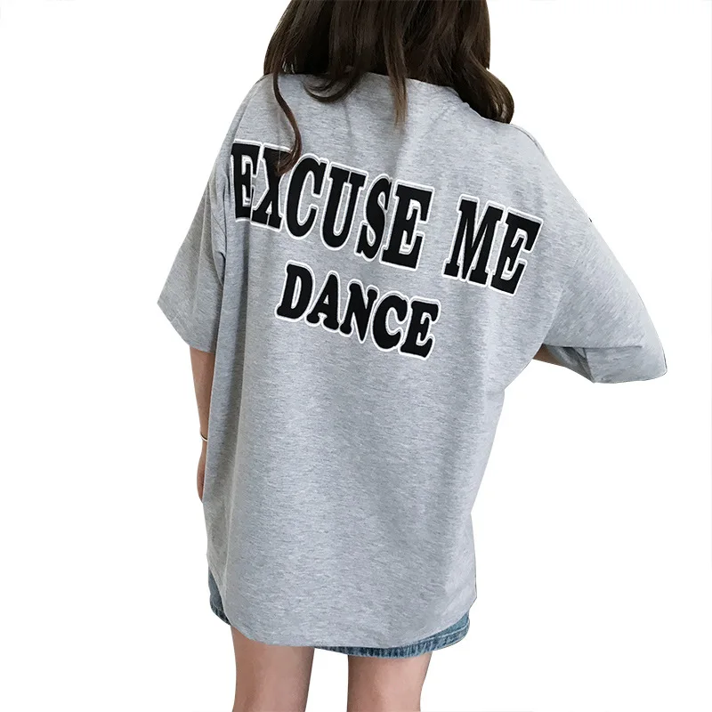 

ZXQJ 2019 New summer round collar T-shirt female short-sleeved Korean version loose student original BF half-sleeved clothes