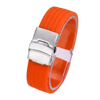 

20mm Fashion Watch Strap Band Deployment Buckle Waterproof Watchband With Stainless Steel Buckle