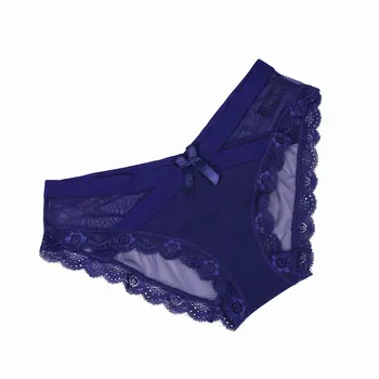 

Women Lace Mesh Panty Sexy Belt Cross Briefs Transparent Low Rise Bow Ultra-thin Breathable Summer Underwear Ladies High Quality