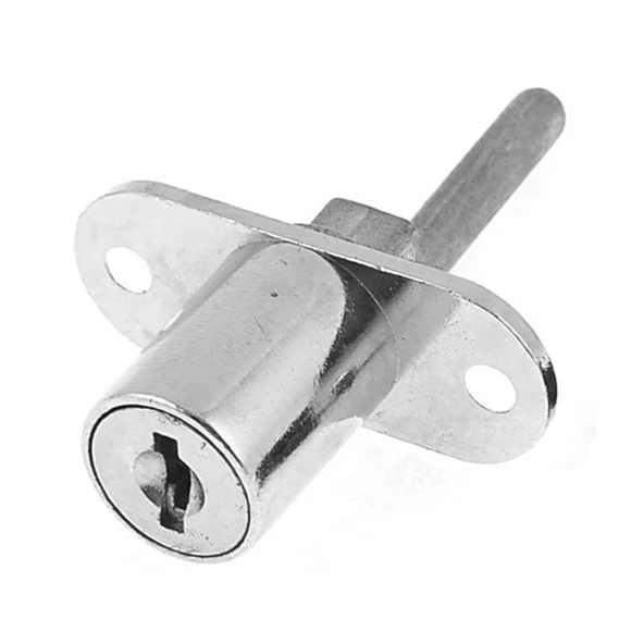 

XiaoBoShi 61mm Height Furnitures Drawer Silver Tone Metal Lock w 2 Keys