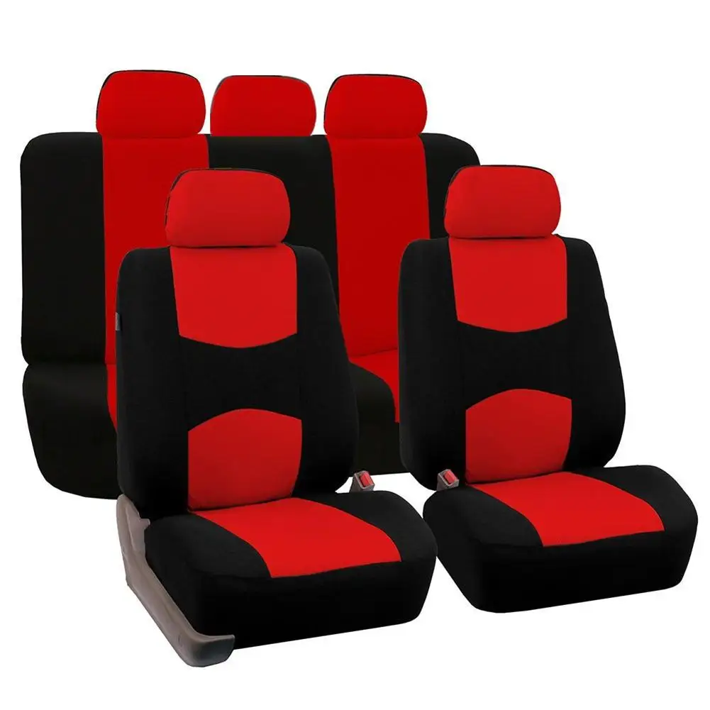 9 шт./компл. универсальное автокресло крышка спереди и подушка на заднее сиденье охватывает все покрытый протектор стайлинга автомобилей интерьера аксессуары - Название цвета: Красный