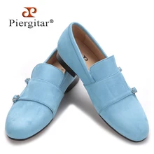 Piergitar 2017 men velvet shoe with velvet Hasp Party and Banquet men casual shoes British style men fashion loafers Plus size