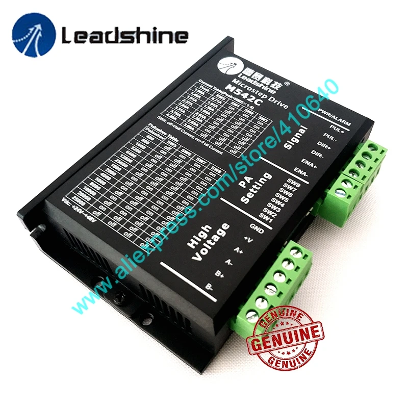 Настоящий Leadshine 2 фазный аналоговый шаговый двигатель драйвер M542C Max 50 VDC 4.2A для
