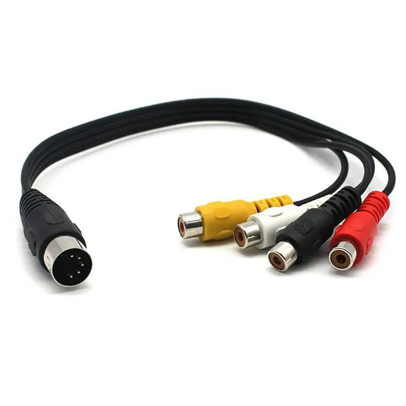 

Great-Q 5 шт. 5-контактный разъем Din для 4 RCA Phono Female, аудио кабель
