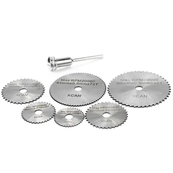 

High speed steel cutting New 1SET Portable Rotary Tool Circular Saw Blades Cutting Discs Mandrel PVC acrylic cutting tools