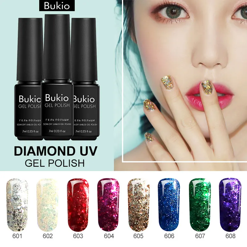Bukio Vernis Semi Permanent Led Lamp 3D Diamond Gel Varnish Everything