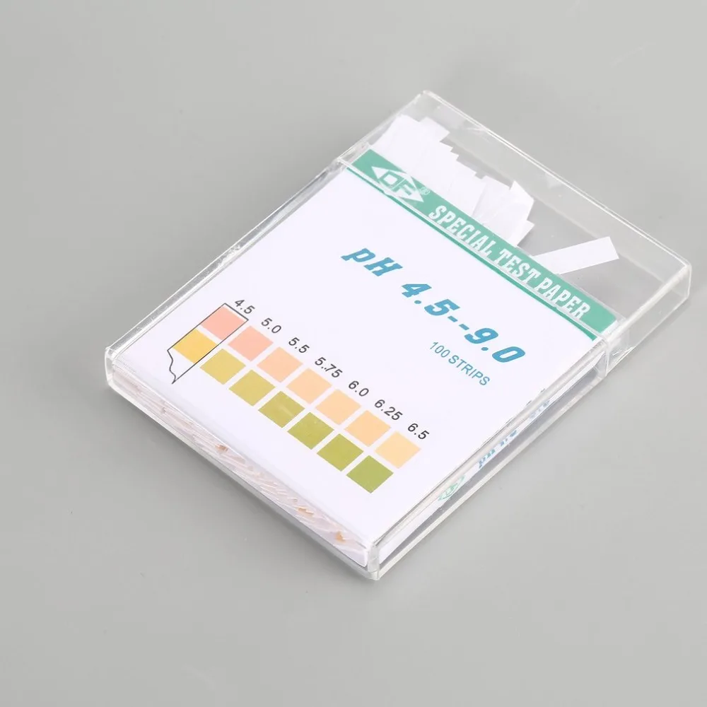 

100 Strips 4.5-9.0 PH Test Paper Strip Alkaline Acid Indicator Paper Universal Lab Test Paper Liquid Soil Aquarium Water Test