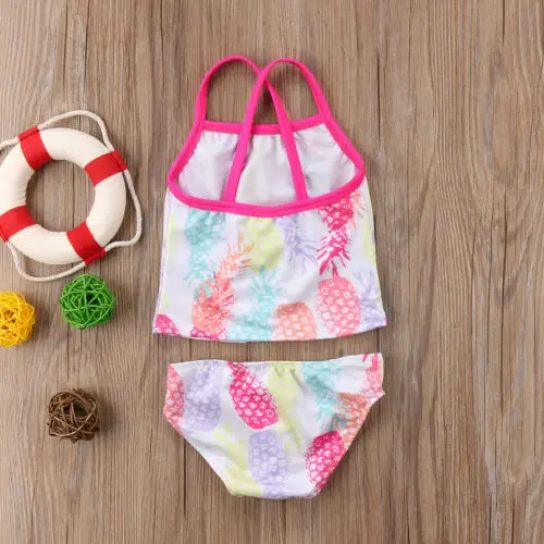 

Cute Girls Small Pineapple Pattern Two Pieces Swimwear Bathers Swimmers - NWT