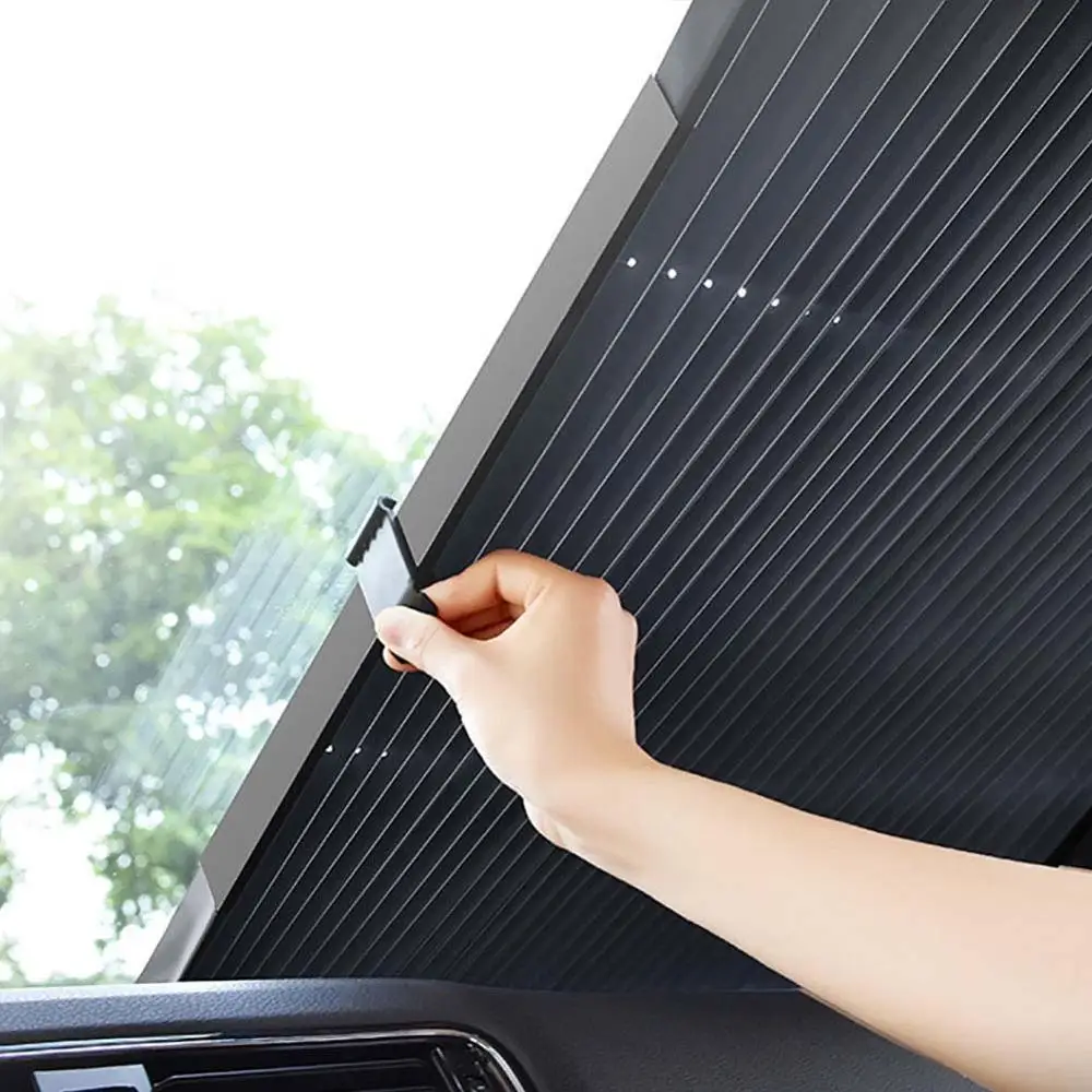

Automatic Retractable Car Front Rear Windshield Sunshade Heat Insulation Blinds