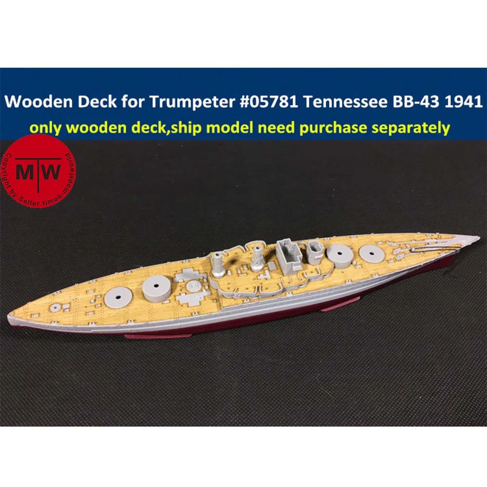 

1/700 весы деревянный колоды для Трубач 05781 ВМС США Теннесси BB-43 1941 комплект модели корабля
