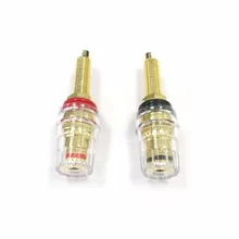 A pair Banana connector Gold-plated Banana plug sockets Copper terminal for Stereo speakers