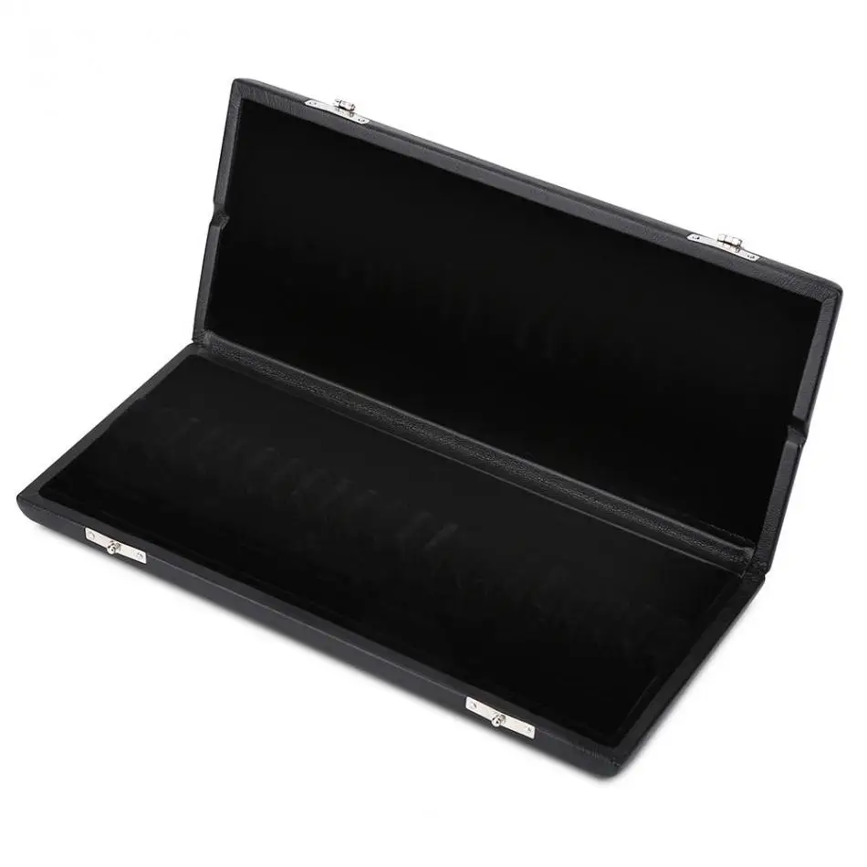 

Oboe Reed Box Wooden + PU Leather Cover Reed Case Holder Storage Box for 10/12/20pcs Oboe Reeds Black