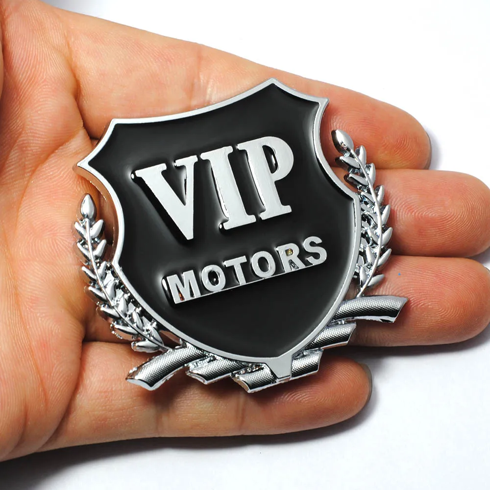 2 шт./лот 3d Металлические автомобильные наклейки логотип VIP Motors Металлическая
