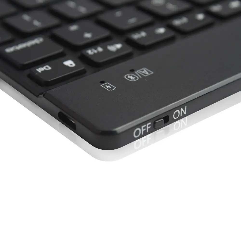 Zienstar Россия/английский тонкий беспроводной Bluetooth клавиатура с 7 цветов светодиодный подсветка для IPAD/Iphone/Mac/ноутбук/настольный ПК/планшет