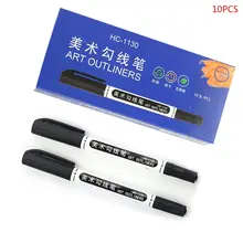 10 шт./компл. 0,5 мм 1 мм с двойной головкой маркер для белой доски арт Краски рисунок написание канцелярские офисные школьные принадлежности, блокноты