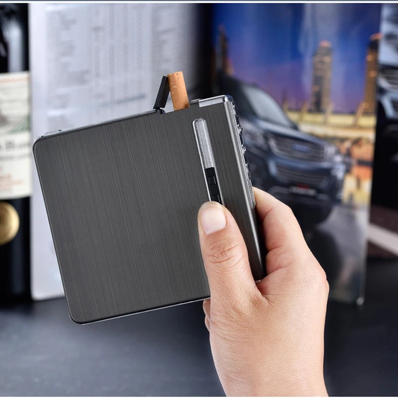 USB Перезаряжаемый портсигар с ветрозащитным чехол для зажигалки Вольфрам Sigaretten
