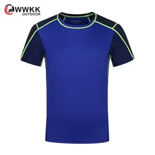 WWKK Полиэстер Фитнес Повседневная Мужская/Женская походная футболка трикотажные Короткие рукава много цветов топы с круглым вырезом футболки для альпинизма