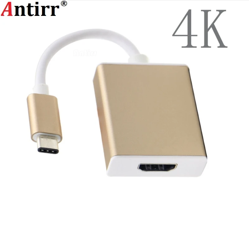Usb 3.1 نوع antirr-c إلى hdmi 4 كيلو نوع c إلى كابل hdmi hdtv محول كيبل المحول ل بوك hdtv العارض