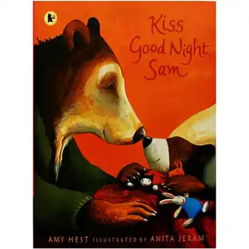

Kiss Good Night, Sam By Amy Hest Educational English Picture Book Learning Card Story Book For Baby Kids Children Gifts