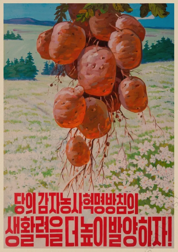 Новые винтажные северокорейские рекламные плакаты, большой лидер, классические картины из крафт-бумаги, настенные плакаты, наклейки, домашний декор, подарок - Цвет: 9