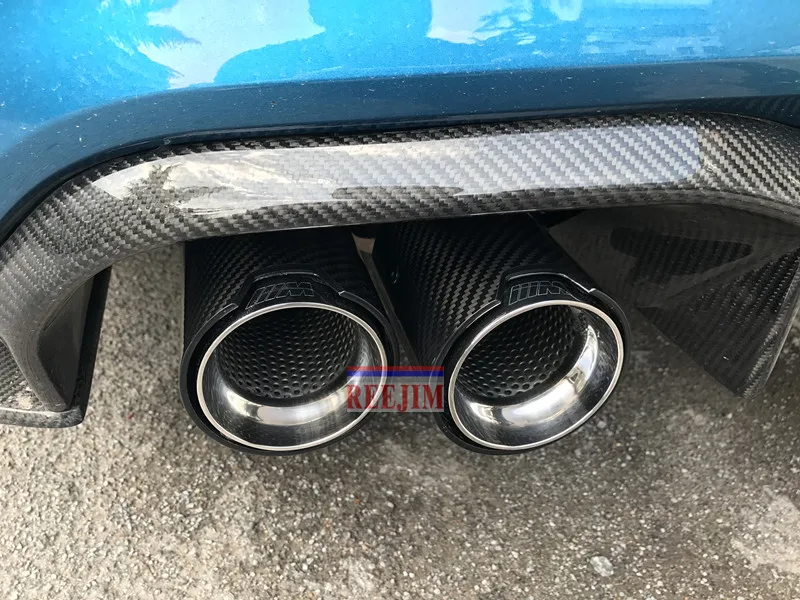 1 шт. углеродное волокно Exhaut tip Auspuffspitze для BMW M2 M3 M4 M135i M235i M140i M240i глушители матовый/глянцевый углеродный стиль части