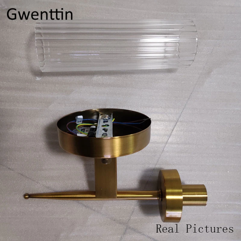 Современный золотой настенный светильник, светодиодный скандинавский зеркальный настенный светильник, светильники, стеклянные бра для гостиной, спальни, дома, лофт, промышленный Декор E27