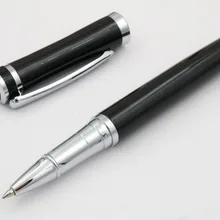 Роскошная подарочная ручка Новая черная и серебряная металлическая шариковая ручка