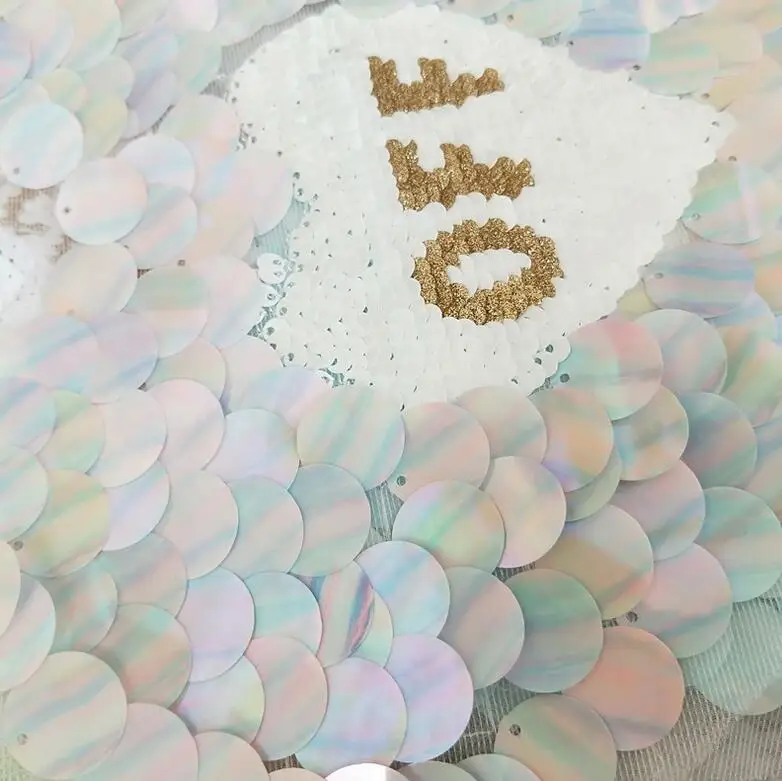 

2019 new sequin cloth stickers Love five-pointed star cloth stickers Color sequin cloth stickers clothes patch stickers