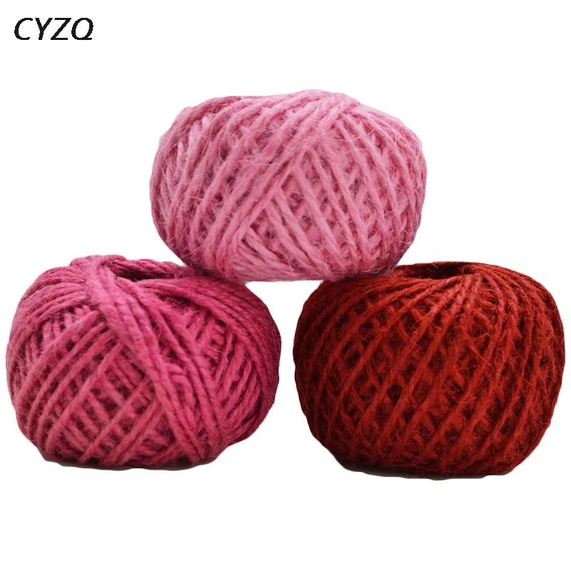 30 Meters Natural Burlap Hessian Jute Twine Cord Hemp Rope Party Wedding Gift Wrapping Cords Thread DIY Scrapbooking Craft Decor jute rope