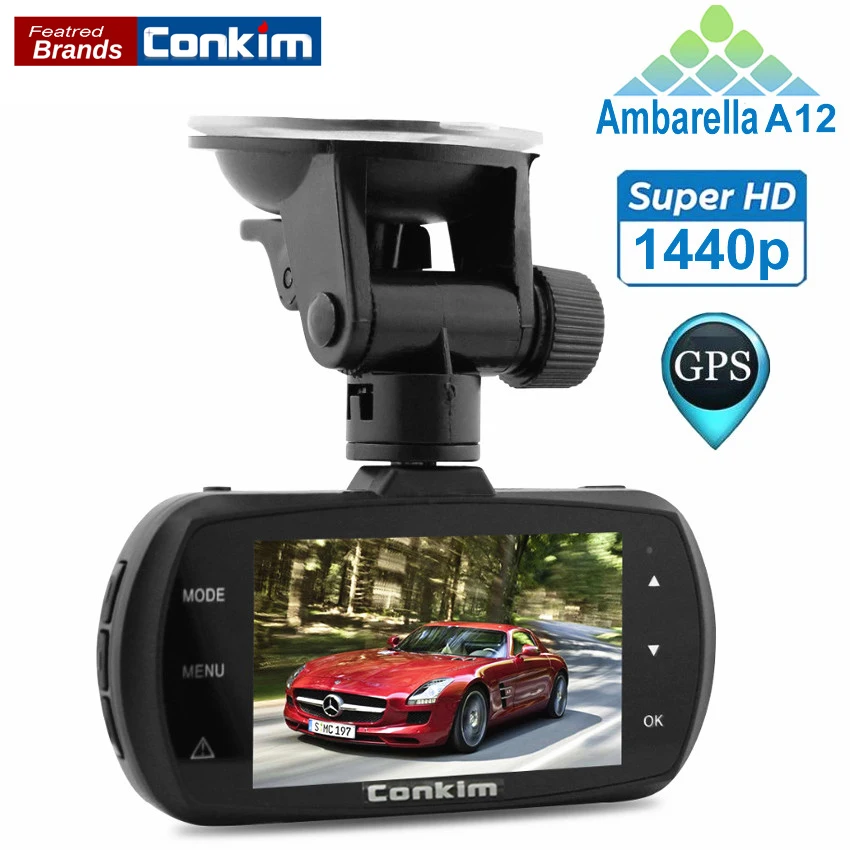 Ambarella Dash camera 0805 A7 GPS 1296P mini In Car Truck DashCam Crash Cam