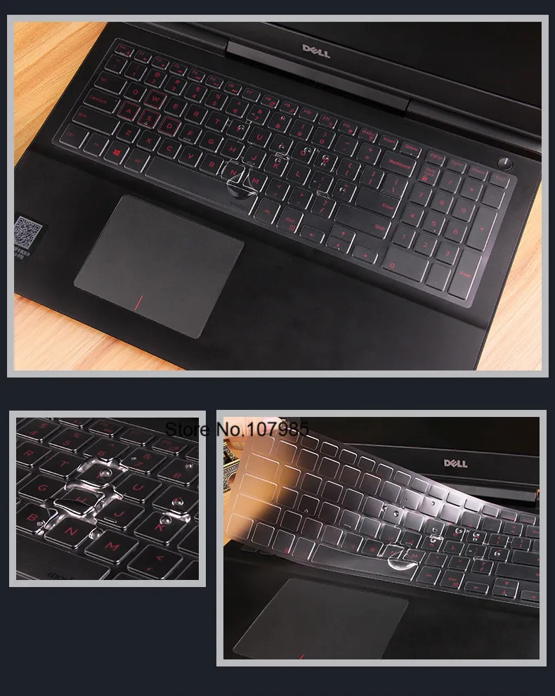 

15.6" Series Keyboard Cover laptop Keyboard Protector Skin For 2019/2018 Dell Inspiron 15 3000 5000 7000 15.6" / Dell G3 G5 G7