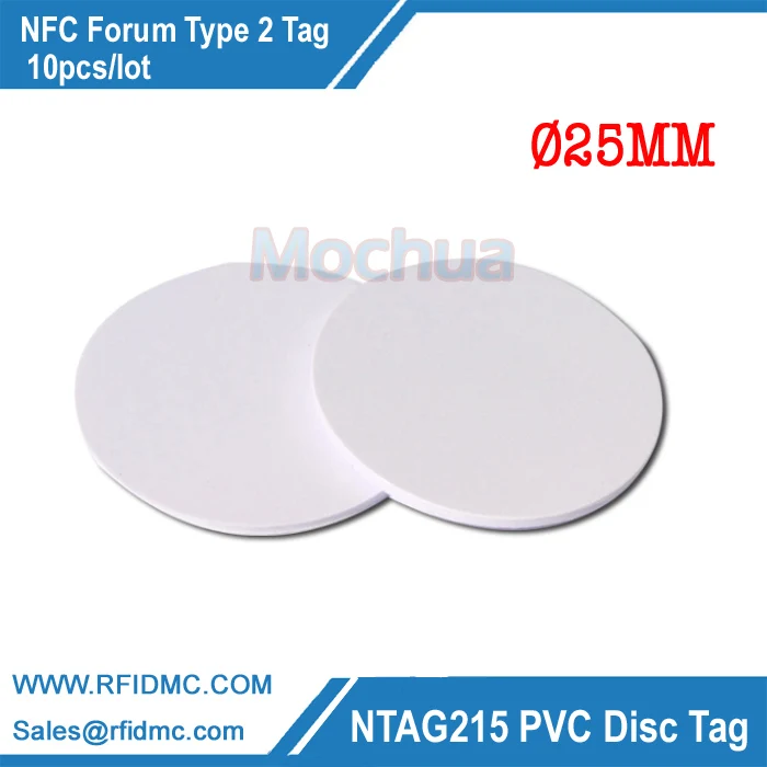 NFC тег NTAG215 диск тег ПВХ с Ntag215 круглая бирка для Tagmo