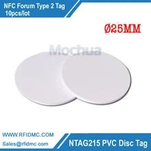 NFC тег NTAG215 диск тег ПВХ с Ntag215 круглая бирка для Tagmo