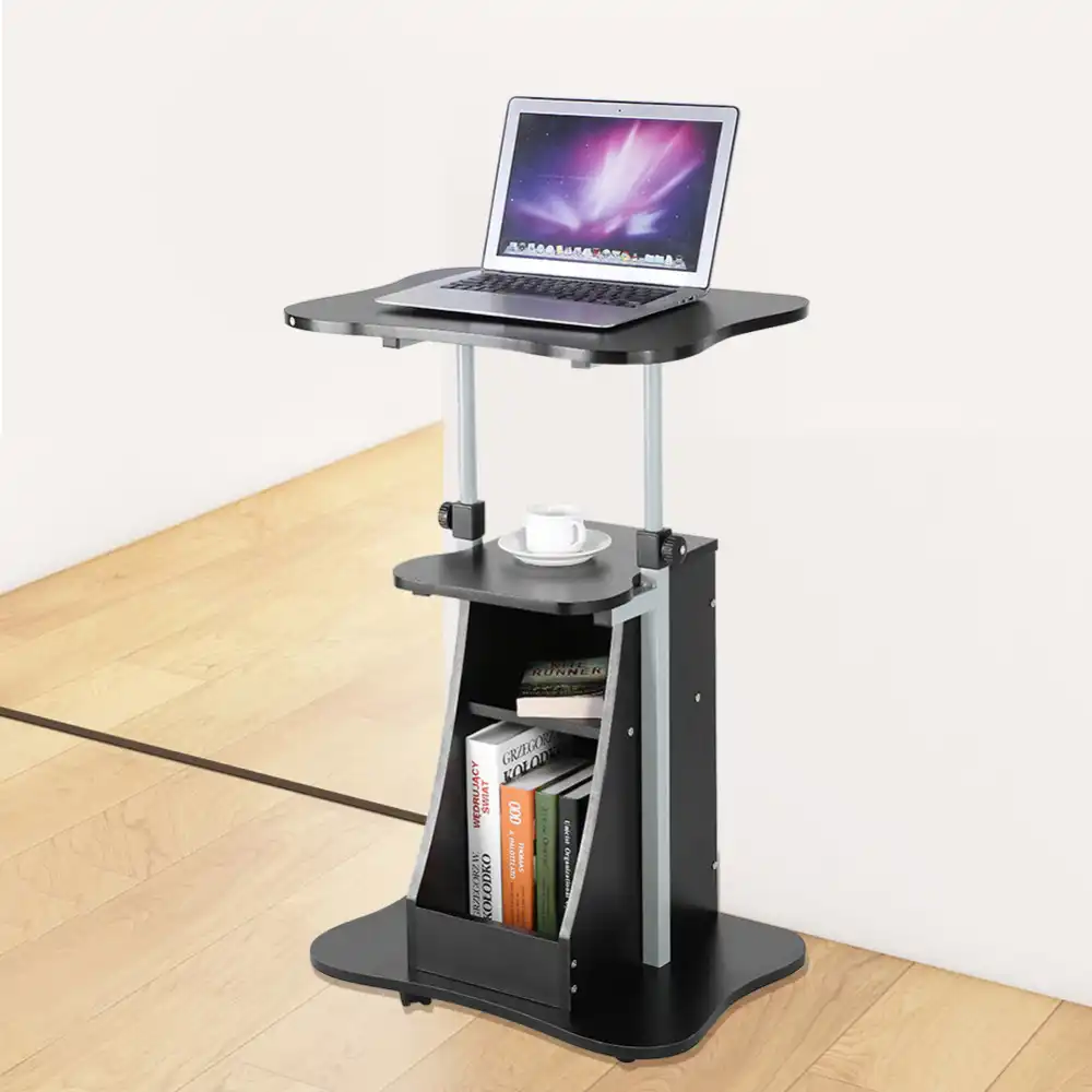 Adjustable Computer Desktop Height Laptop Desk With Swivel Rotate