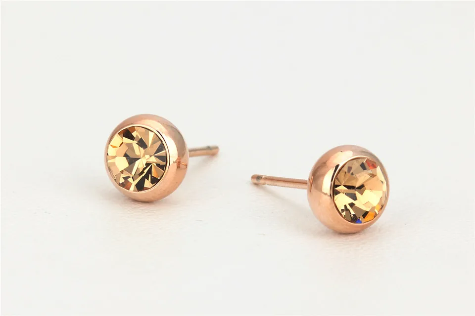 e PISSENLIT Women Jewelry Statement Korean Fashion Earrings pendientes mujer moda 2019 Pink Blue Black Round Rhinestone Earrings