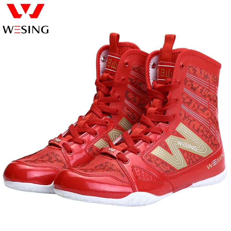 Wesing Professional Boxing Training Shoes for Athletes Anti slip High