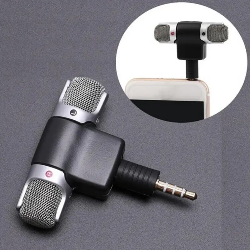 Portable 3.5mm Jack Mini Stereo Microphone Mic Audio For Computer Laptop Andriod Phone Talk