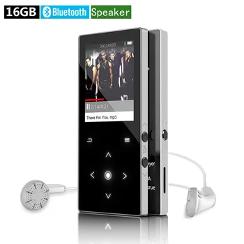 

New MP3 Player With Bluetooth 16GB Built-in Speaker 1.8 inch ScreenTouch Keys lossless MP3 Music Player With FM Radio E-book