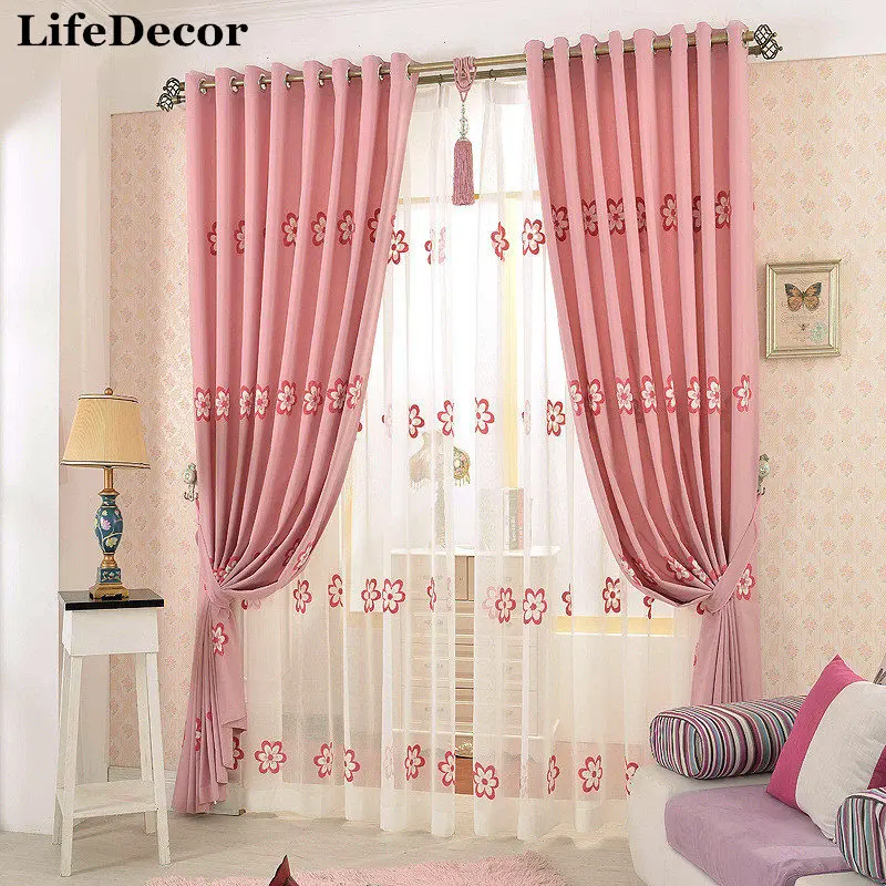 Custom made finished curtains modern minimalist Korean fresh warm