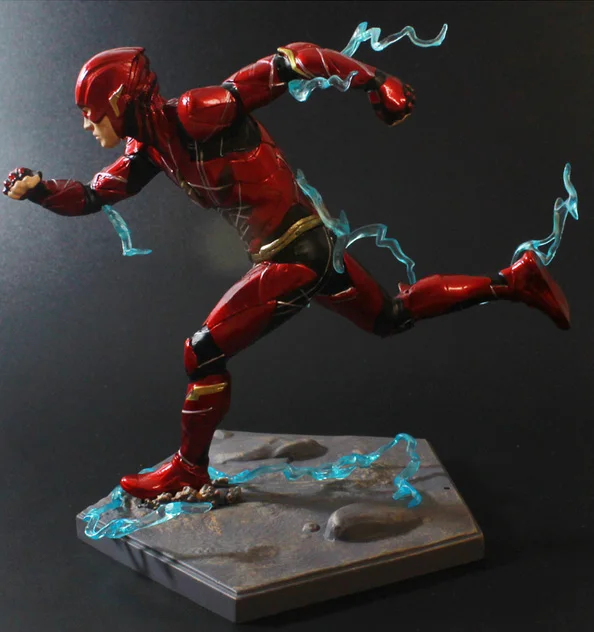 New DC Comic Film Justice League Super Hero The Flash Barry Allen Battle State Run Statue Figure Fi